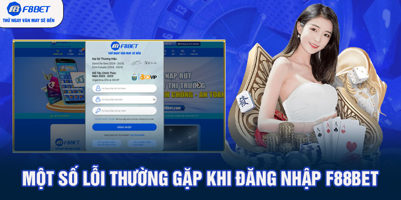 Một số lỗi thường gặp khi đăng nhập F88BET