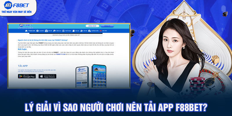 Lý giải vì sao người chơi nên tải app F88BET?